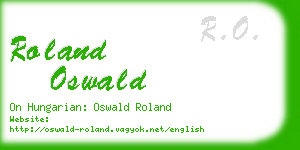 roland oswald business card